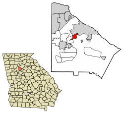 DeKalb County Georgia Incorporated and Unincorporated areas Clarkston Highlighted 1316544